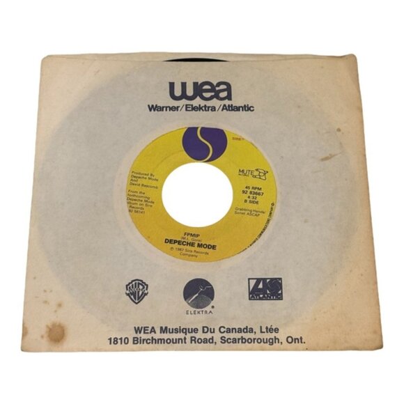 Vintage Depeche Mode Strangelove 45 RPM Vinyl Record 1987 Sire Synthpop New Wave - Picture 6 of 6